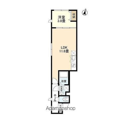 ウェルスクエア目黒祐天寺[1LDK/35.6m2]の間取図