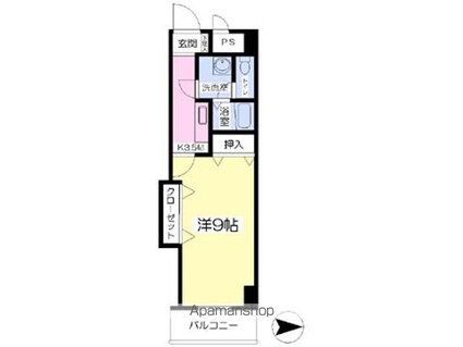 フォルテＡＭＧ[1K/28.4m2]の間取図