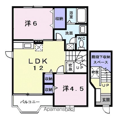 フローレンス御幸Ｂ[2LDK/58.12m2]の間取図