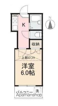 メゾンド春日[1K/18.9m2]の間取図