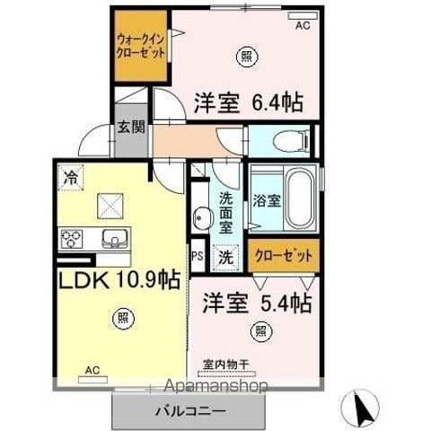 サンシャイン永添 B棟の間取り写真