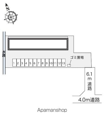 レオパレスはいらいん鴻巣[1K/23.97m2]の配置図