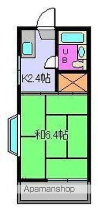 コーポ雄郡[1K/17.69m2]の間取図