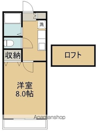 ホワイトキャッスル南小泉ビレジＤ棟[1K/23.79m2]の間取図