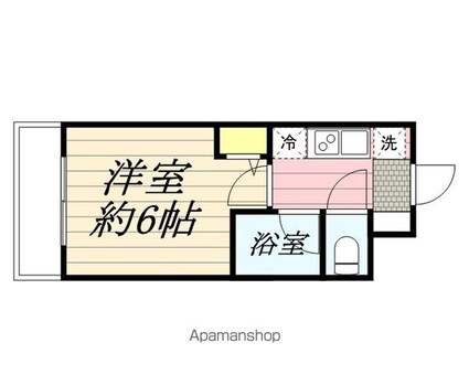 パティオ三茶[1K/18.76m2]の間取図