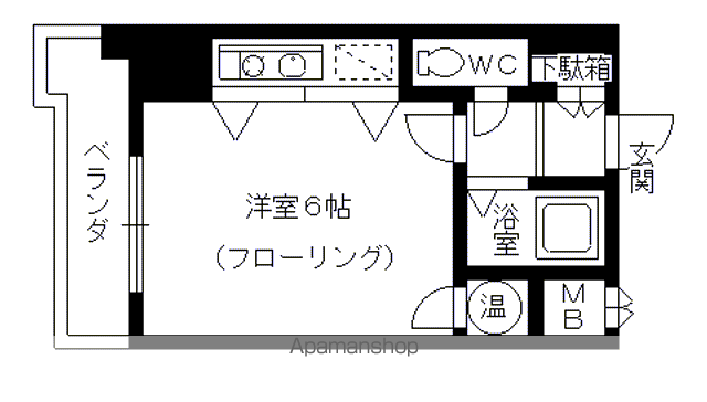 福岡市東区箱崎のマンションの間取り