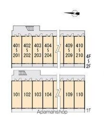 レオパレスＡ＆Ｋ　高松[1K/19.87m2]の配置図