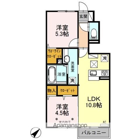 武蔵野線 吉川美南駅 徒歩7分 2階建 築9年の間取り写真