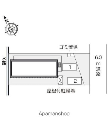 レオパレスｒｏｕｔｅ６６６[1K/19.96m2]の配置図