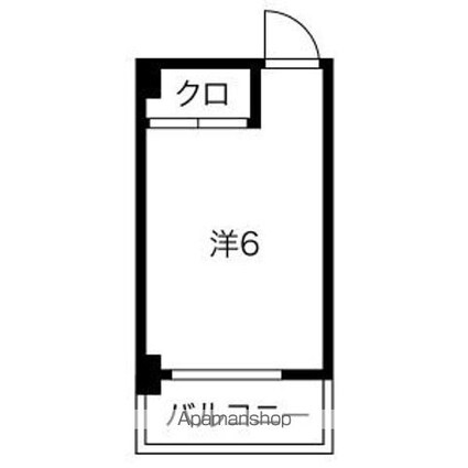覚王山ドミトリー河合ビル[1R/12.75m2]の間取図