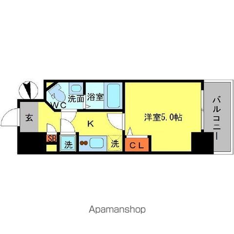 【大阪市福島区福島のマンションの間取り】