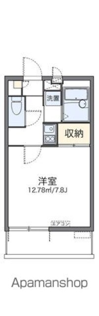 レオパレスマリンスター[1K/23.18m2]の間取図