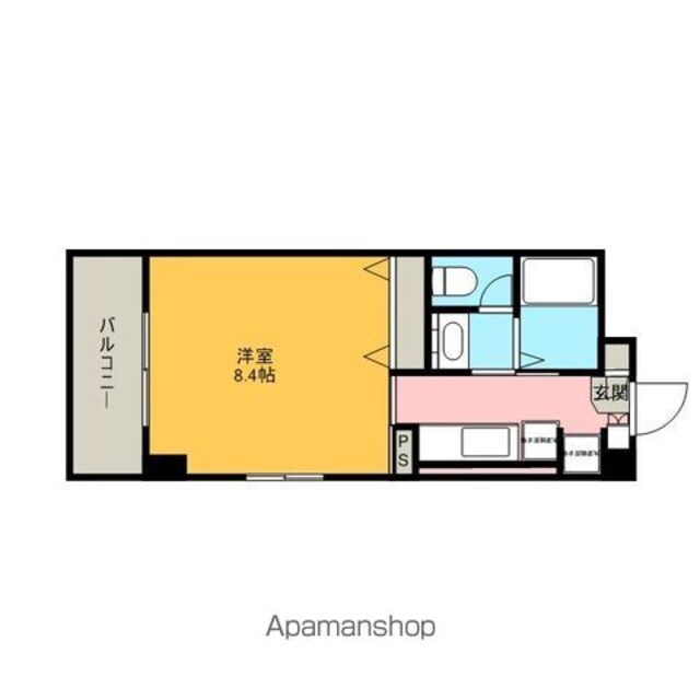 コーポ芝公園[1K/28.44m2]の間取図
