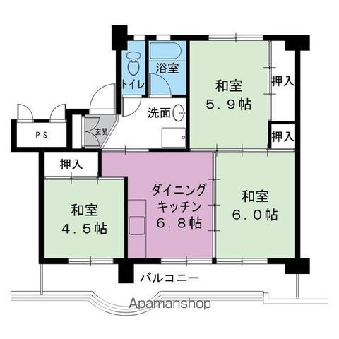 ビレッジハウス大池2号棟の間取り写真