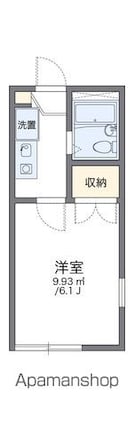 レオパレスイキ明大前[1K/17.39m2]の間取図
