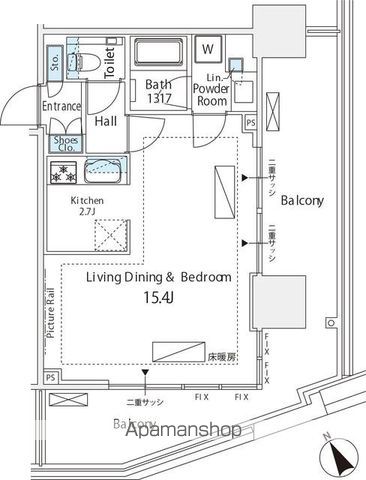 シティタワー新宿の間取り写真
