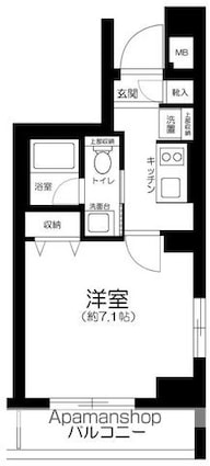 フェニックス練馬桜台[1K/22.82m2]の間取図