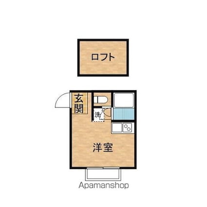 茨城県鹿嶋市大字宮津台[1K/18.21m2]の間取図