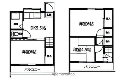 カーペンターハウス１１号館[3DK/49.6m2]の間取図