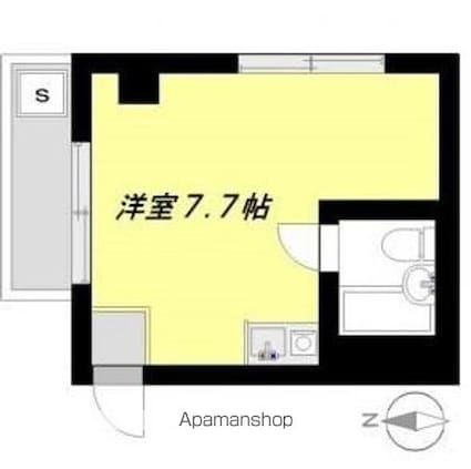 方南グリーンハイム[1R/16.77m2]の間取図
