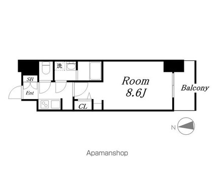 ＳーＲＥＳＩＤＥＮＣＥ尾頭橋ｂｅａｕｔｅ[1K/25.61m2]の間取図