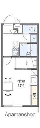 レオパレス古川Ⅱ[1K/22.7m2]の間取図