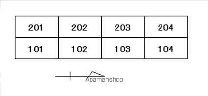 ドエル新北[1K/18.11m2]の配置図