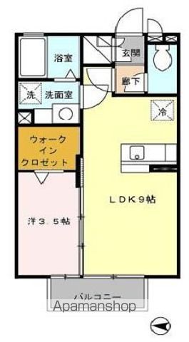 立川市幸町のアパートの間取り