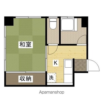 寺岡ビル[1DK/21m2]の間取図