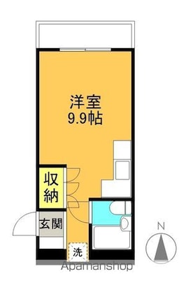 シャルムサンライズ[1R/25m2]の間取図