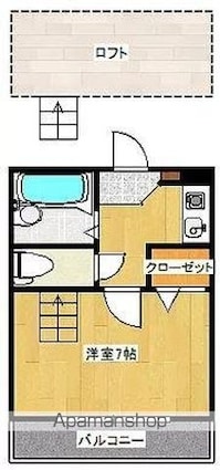 ラポール太田下町[1K/19m2]の間取図