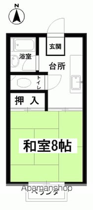 ベルコーポ[1K/26.48m2]の間取図