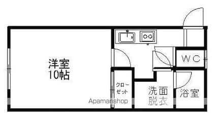 鐘はうす[1DK/31.46m2]の間取図