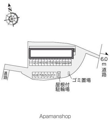レオパレスサンライズ宮夫[1K/22.02m2]の配置図
