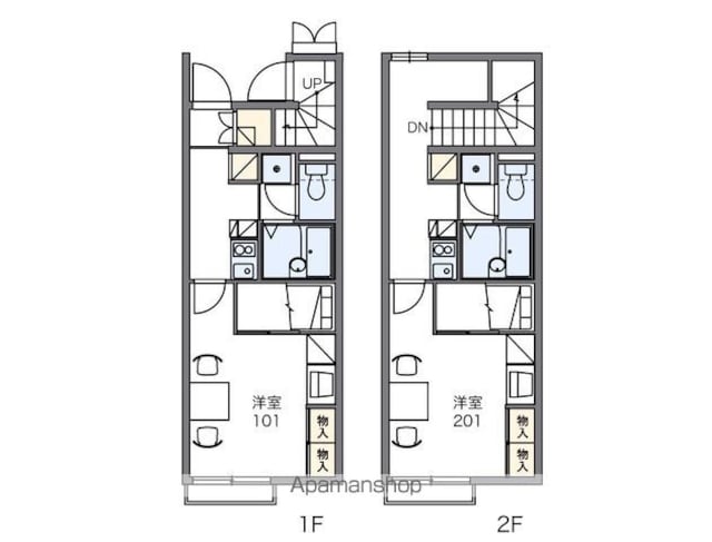 レオパレスレオーノ[1K/23.61m2]の間取図