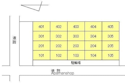 グラン・シャリオ[1K/30.94m2]の配置図