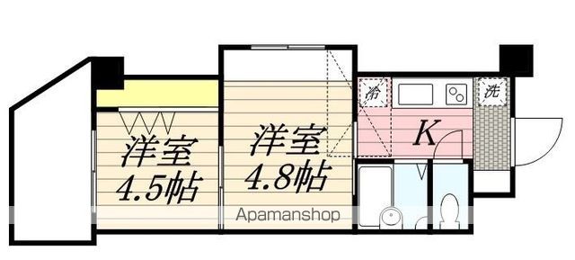 福岡市博多区住吉のマンションの間取り