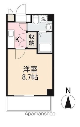 プレシャスタイム中野町[1K/25.08m2]の間取図