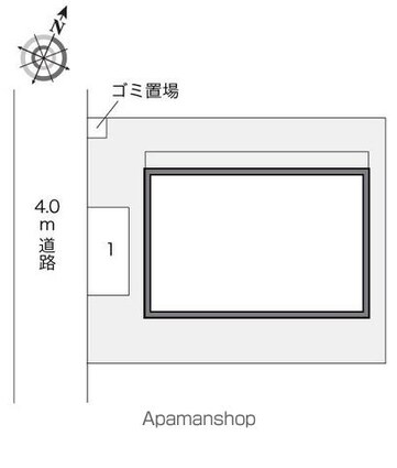 レオパレス大学南[1K/26.08m2]の配置図