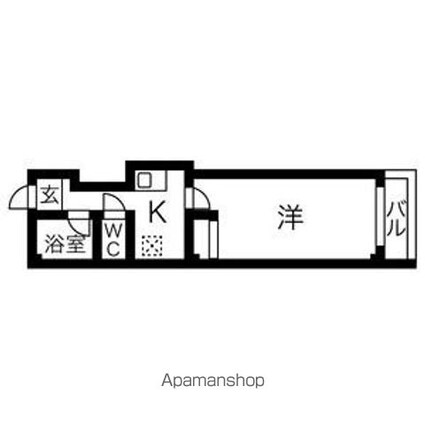 Ａｍｉｔｙ城西[1K/22.7m2]の間取図