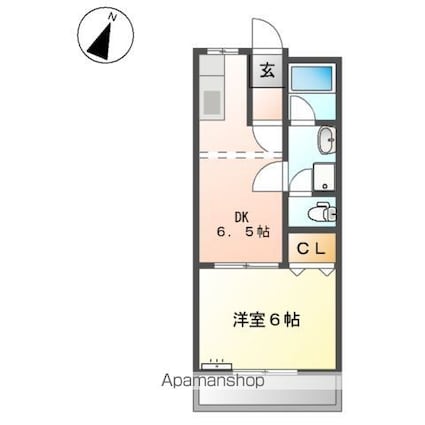 コーポ幸[1DK/29.7m2]の間取図