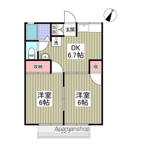 ジュネス狭山2号館の間取り写真