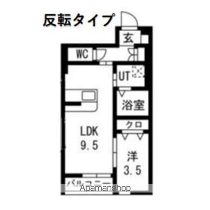 ＰＩＡ蒲町Ⅱ[1LDK/34.16m2]の間取図
