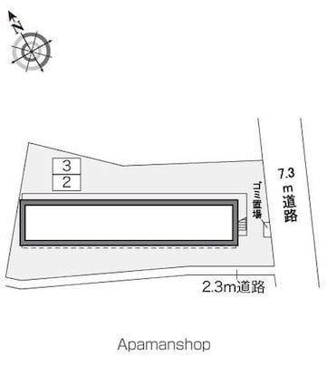 レオパレスサニーヒル磯子[1K/20.28m2]の配置図