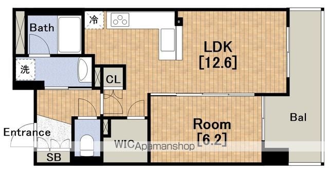 プレサンスロジェ難波GRANDWESTの間取り写真