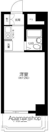 東京都中央区日本橋蛎殻町２丁目[1K/19.74m2]の間取図