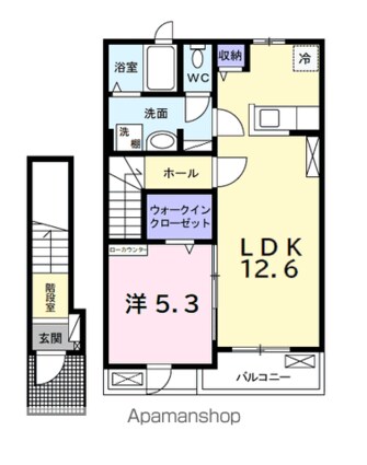 ヒカルサ市原姉ヶ崎ノース[1LDK/46.54m2]の間取図