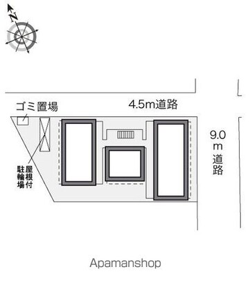 レオパレスシュテルンヒュンフ[1K/19.87m2]の配置図