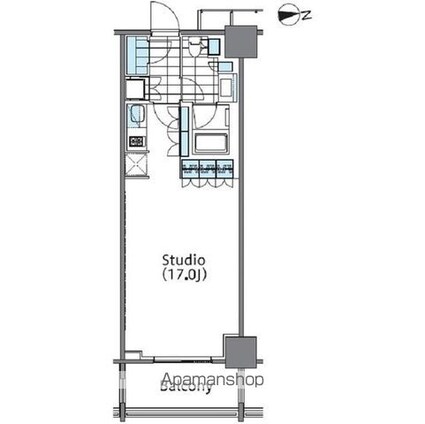 コンフォリア新宿イーストサイドタワー[1R/41.23m2]の間取図