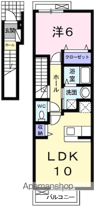 東京都羽村市羽中２丁目[1LDK/42.37m2]の間取図